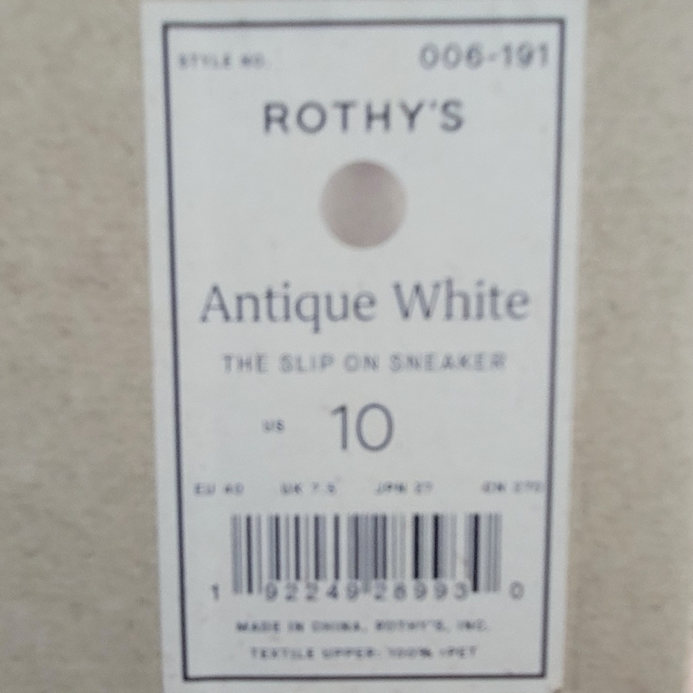 Rothy's Women's White and Blue Slip-On Sneakers - Picture 8 of 8